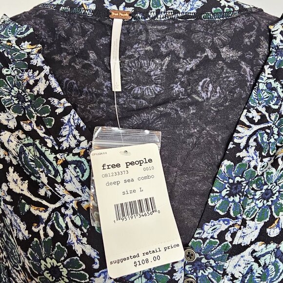 Free People Olivia Deep Sea Combo Mini Dress - Picture 5 of 5